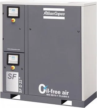 Спиральный компрессор Atlas Copco SF DM22+ 8P Multiblock, без осушителя, с двойным выходом сжатого воздуха, артикул 8153605343