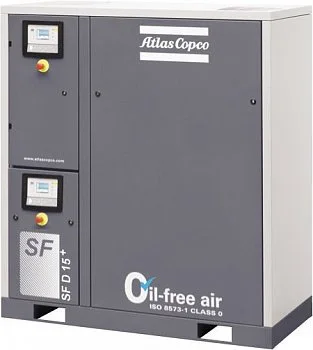 Спиральный компрессор Atlas Copco SF DM15+ 10P Multiblock, без осушителя, с двойным выходом сжатого воздуха, артикул 8153605335