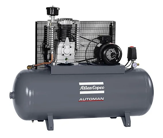 Поршневой маслосмазываемый компрессор Atlas Copco AC 55 E - 270L с ременным приводом